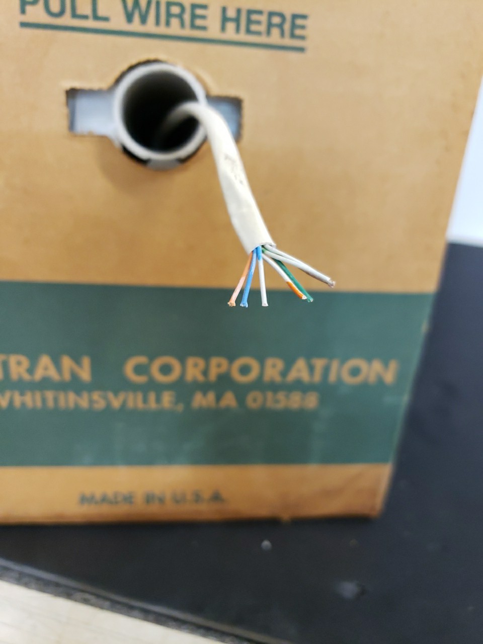 1000′ Telephone Wire CaT 3 4PR- 24 AWG OMNICABLE. #053
