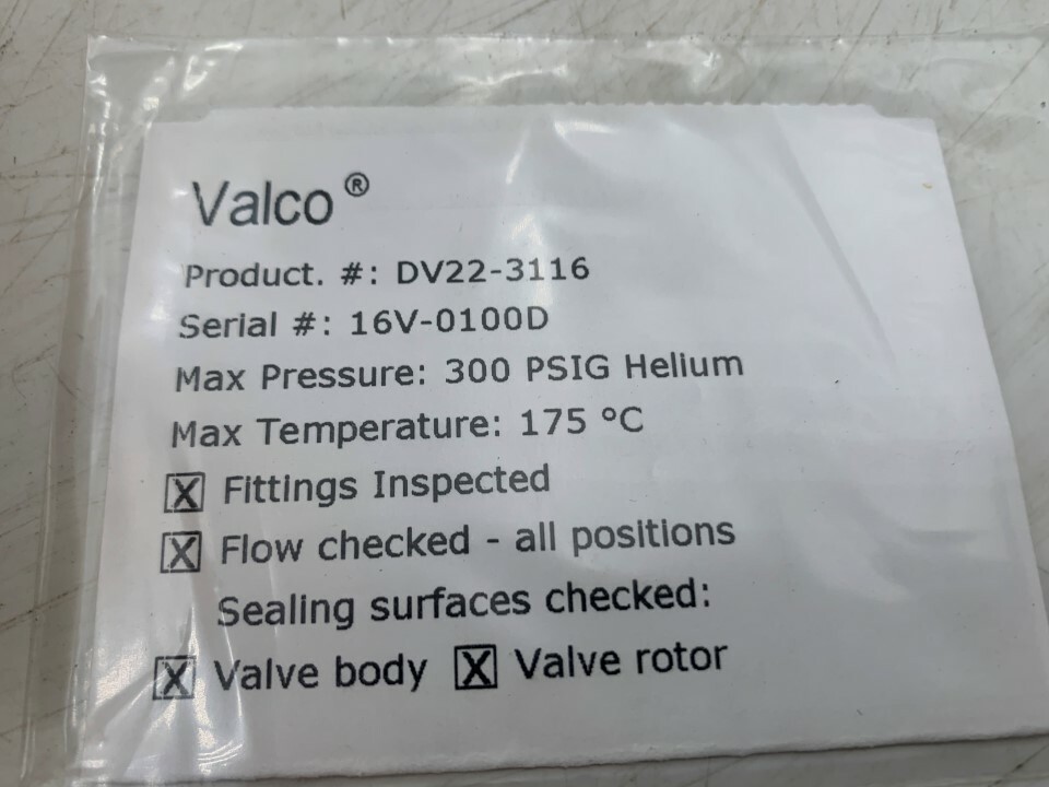Valco (VICI) DV22-3116 6-Port Gas Switching Valve