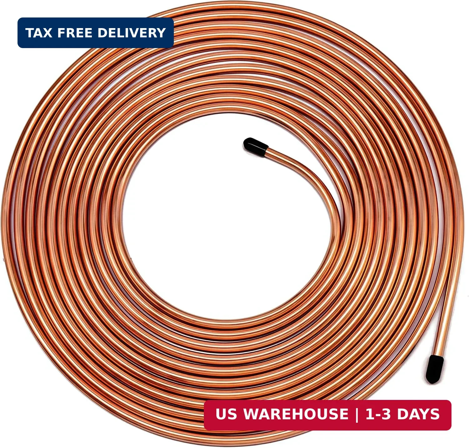 MuHize Brake Line Tubing Kit 1/4 inch 25 Feet Copper Coated Steel – Flexible Fue