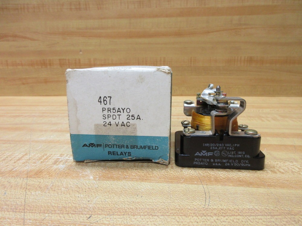 Potter & Brumfield PR5AYO-24V AC AMF Relay PR5AY0-24V AC