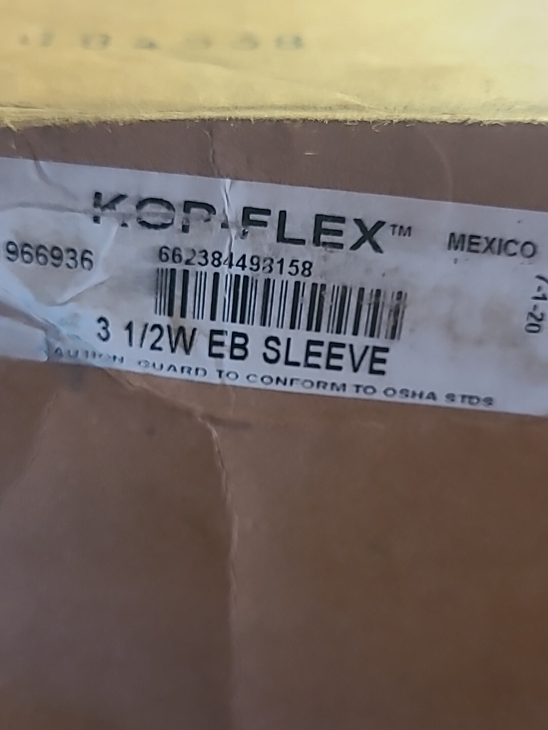 KOP-FLEX ..1966936…………………….3-1/2W EB SLEEVE..NOS..SEE PHOTOS