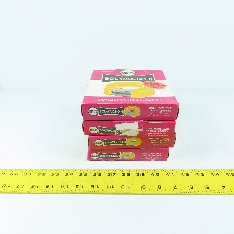 No 6 Urethane Wax Urinal Gasket Fits 2″ Outlet Lot Of 4