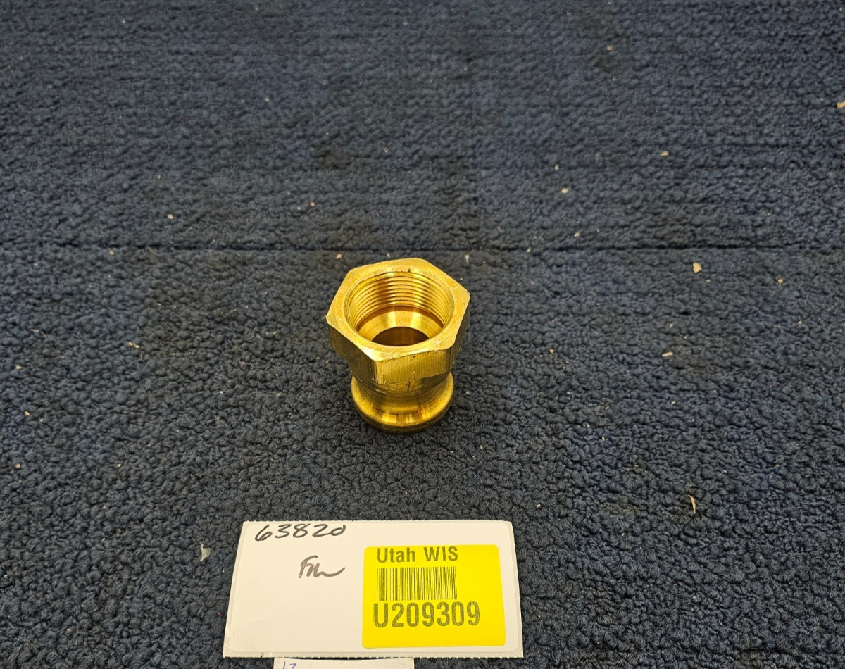 (QTY 4) PT-12A COUPLER BRASS FINISH 1-3/4 Inches Diameter x 2-3/8″