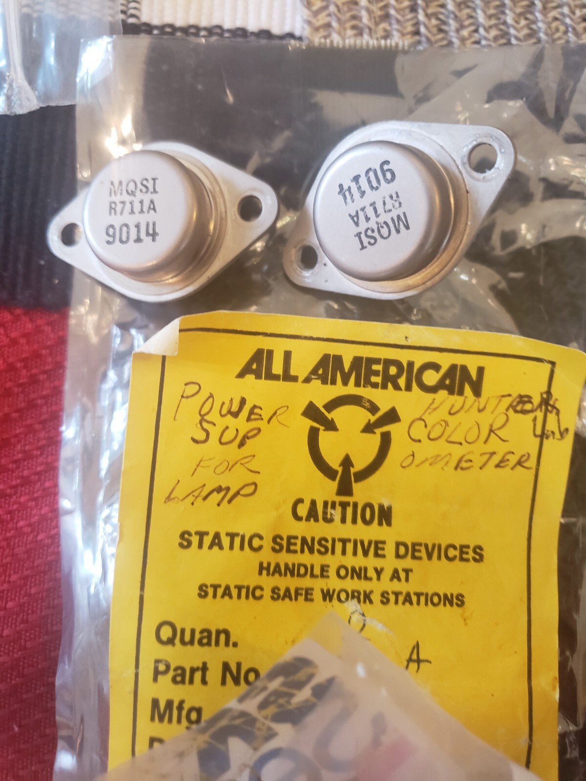 NEW Old Stock Transistor LOT 2 for HunterLab Colormeter rectifier MQSI R711A +