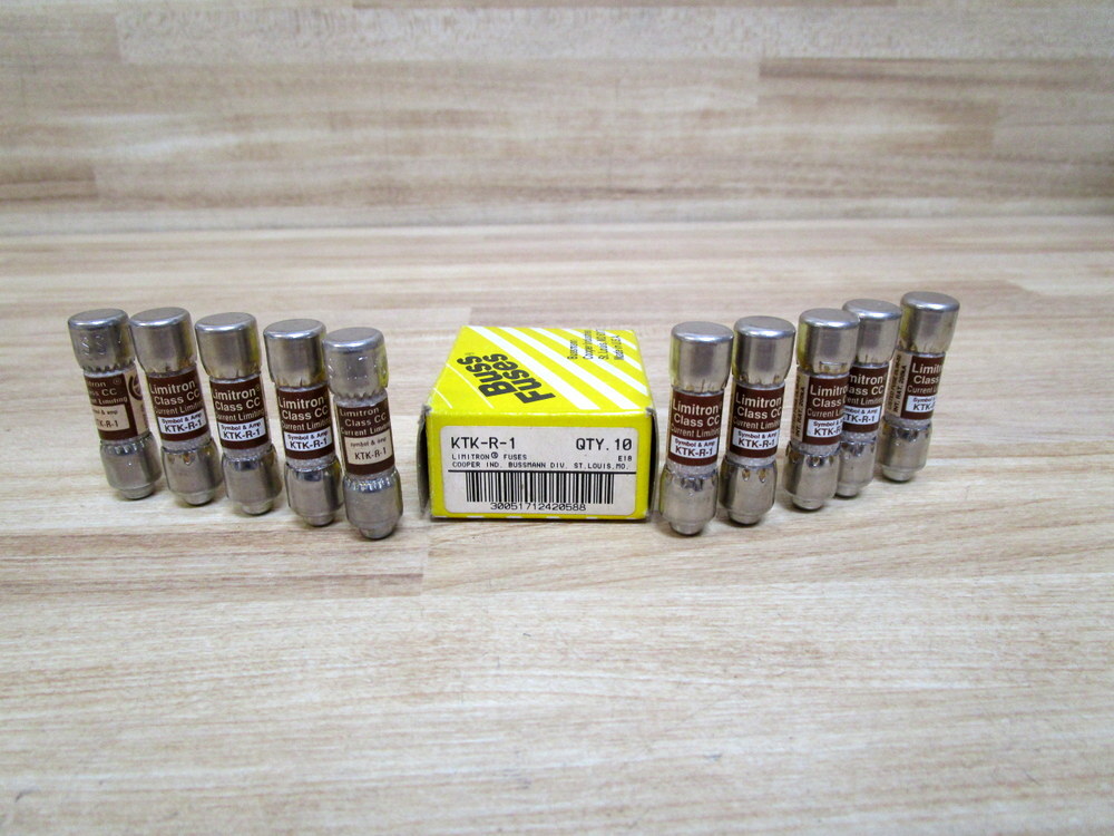Buss KTK-R-1 Bussmann Fuse Cross Ref 4XC19 (Pack of 10)