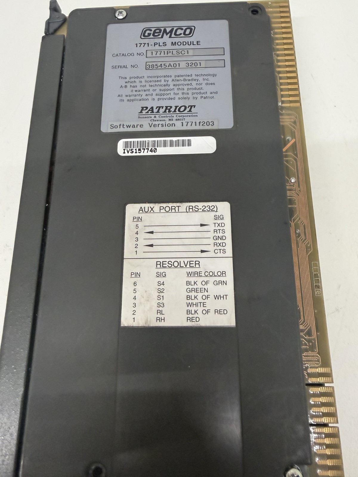 GEMCO 1771-PLS 1771PLSC1 UNMP 1771F203