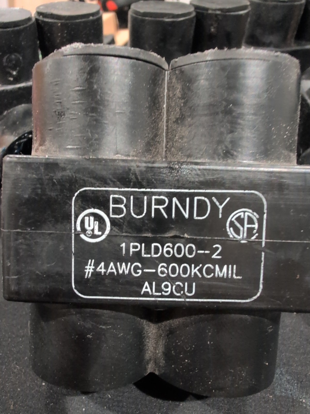 Lot Of 5 Burndy 1PLD600-2, UV Rated Unitap, #4AWG-600KCMIL, AL9CU