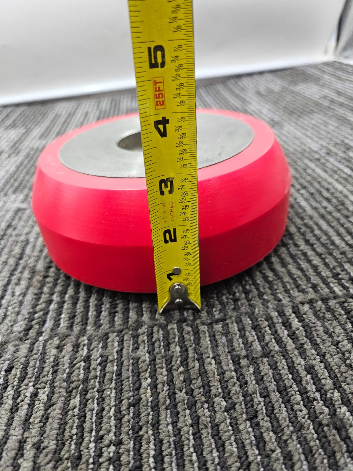 (QTY 2) 45710 Red Silver Replacement Heavy Duty Load Wheel Roller Round 6-1/2″