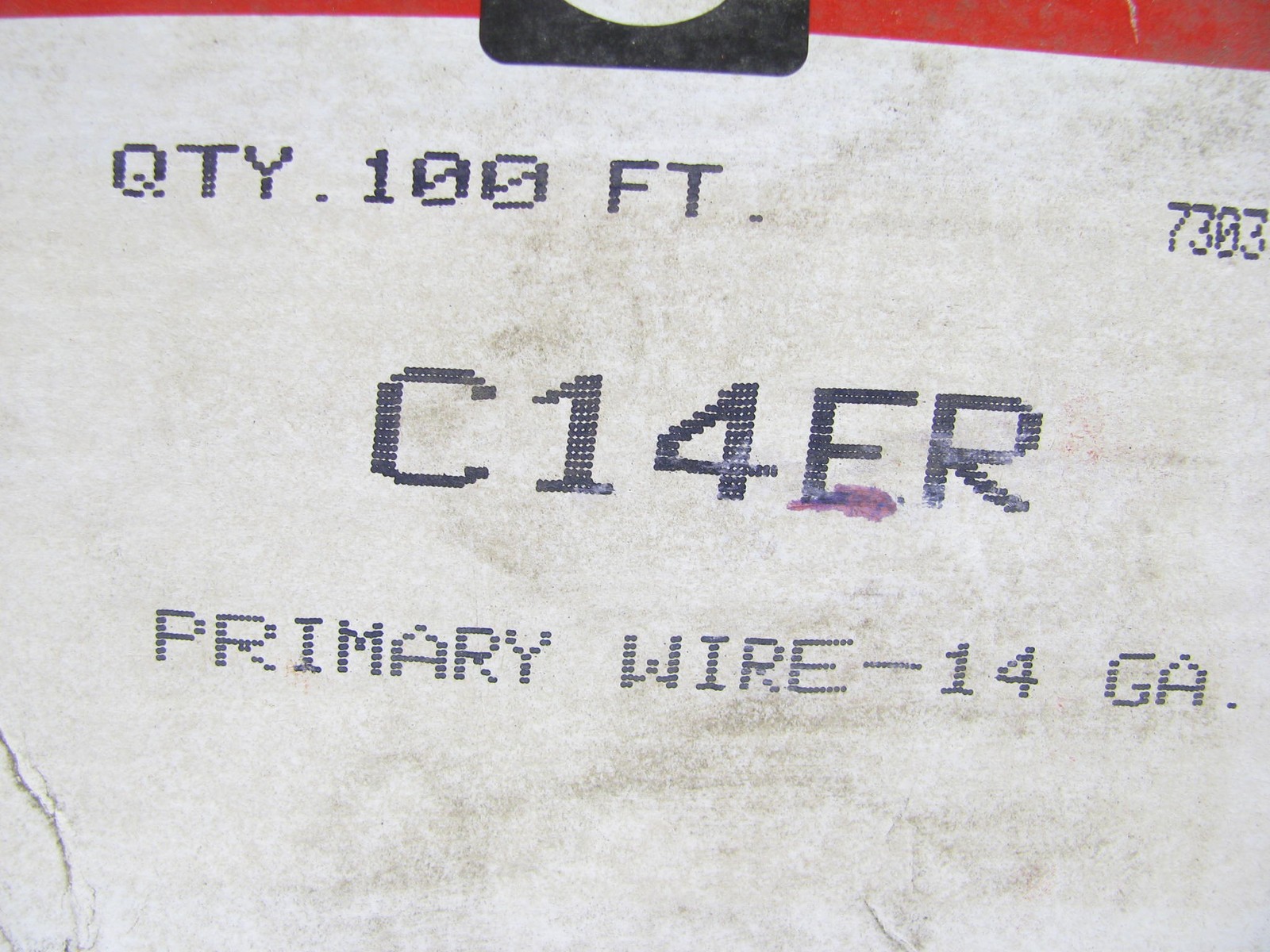 100 FEET – Standard Motor Products C14ER Primary Wire RED 14 Gauge