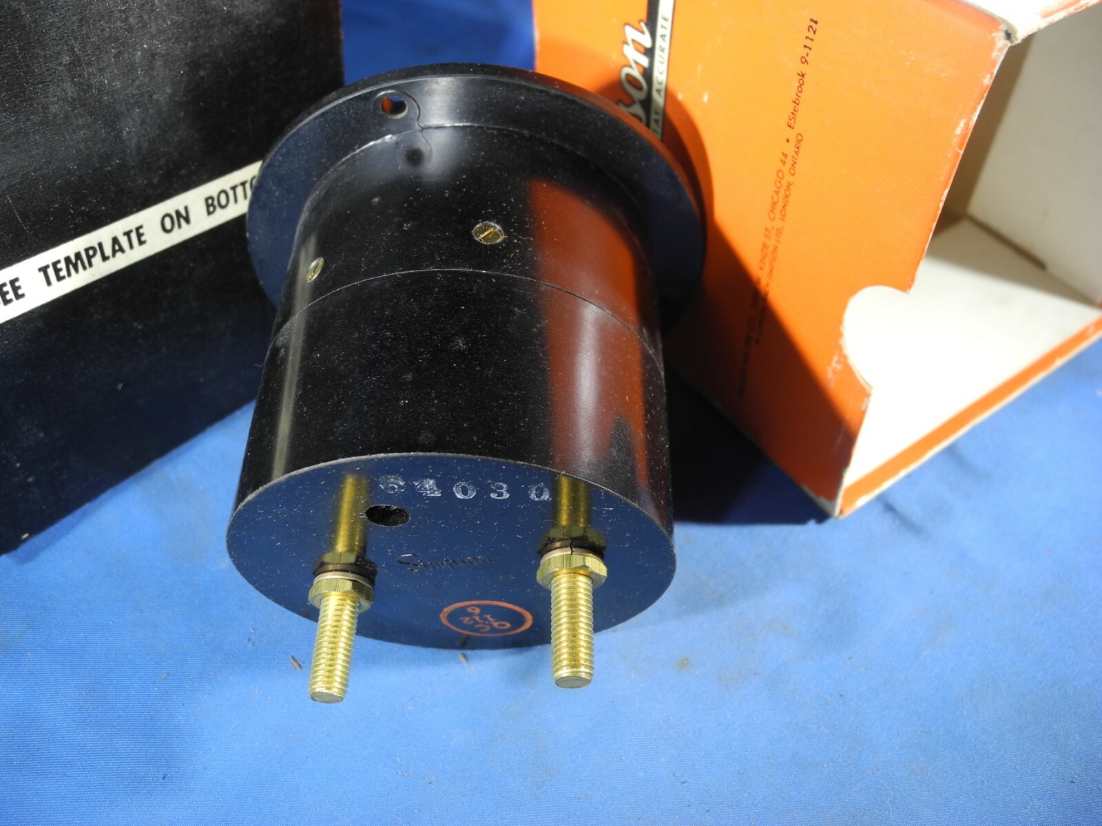 NEW OLD STOCK SIMPSON 120V PANEL MOUNT 55ET ELAPSED TIME INDICATOR 60 CYCLE 3580