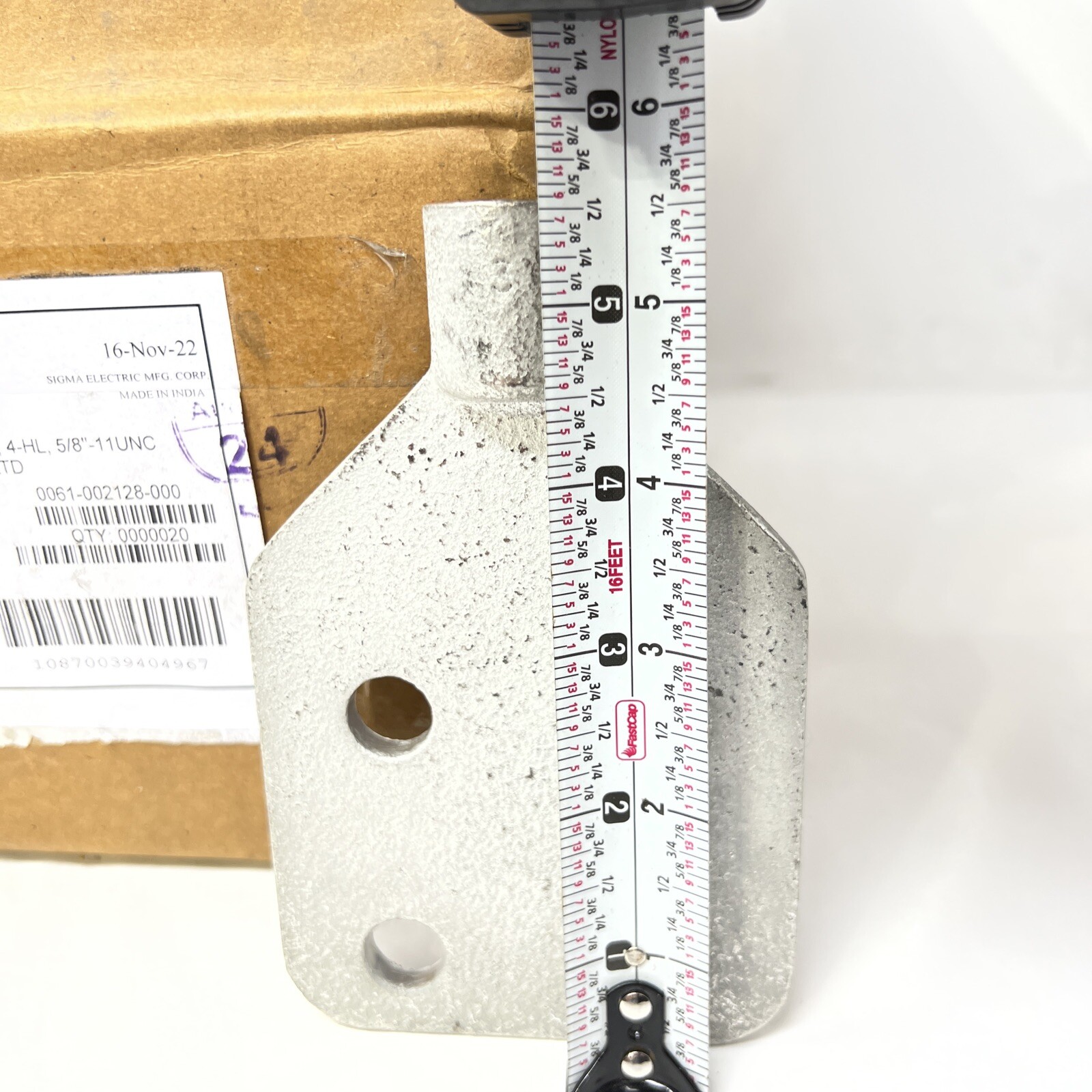 Sigma Electric ST4V Spade Term, 4-HL, 5/8”-11 UNC, Tin Plated Transformer Spade