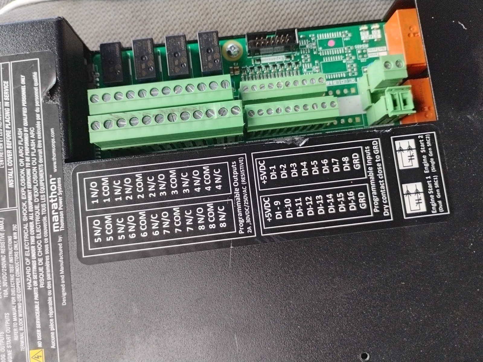 THOMSON TRANSFER SWITCH CONTROLLER TSC 900 PBC AND DISPLAY