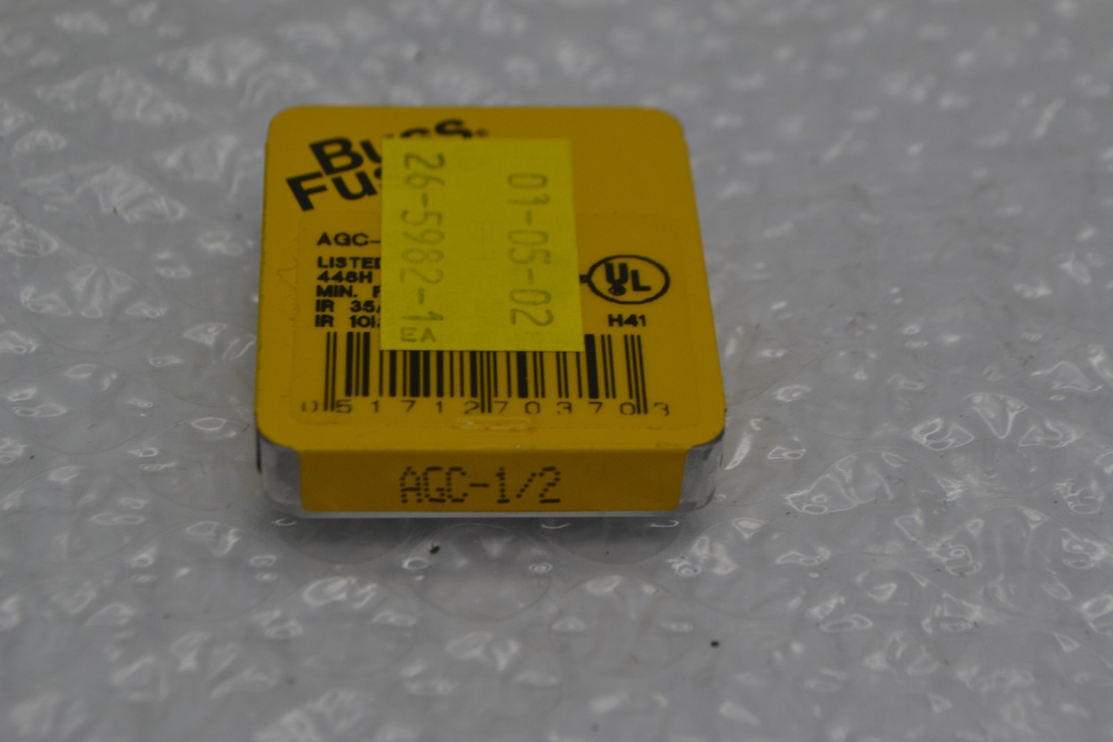 BUSSMANN AGC-1/2 FUSE LOT OF 8 PKG OF 5 NSMP