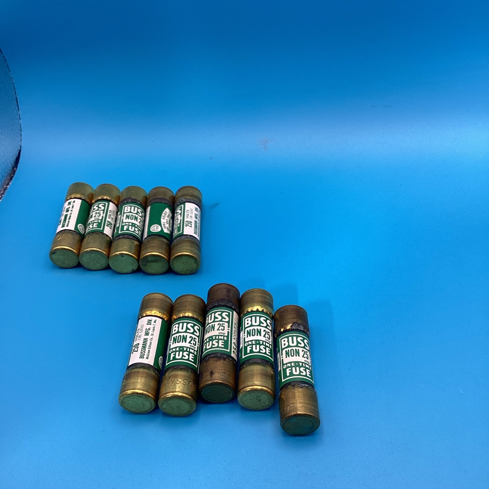 BUSS NON 25 One Time Fuses 250 V (box Of 10) #2 Ships FREE