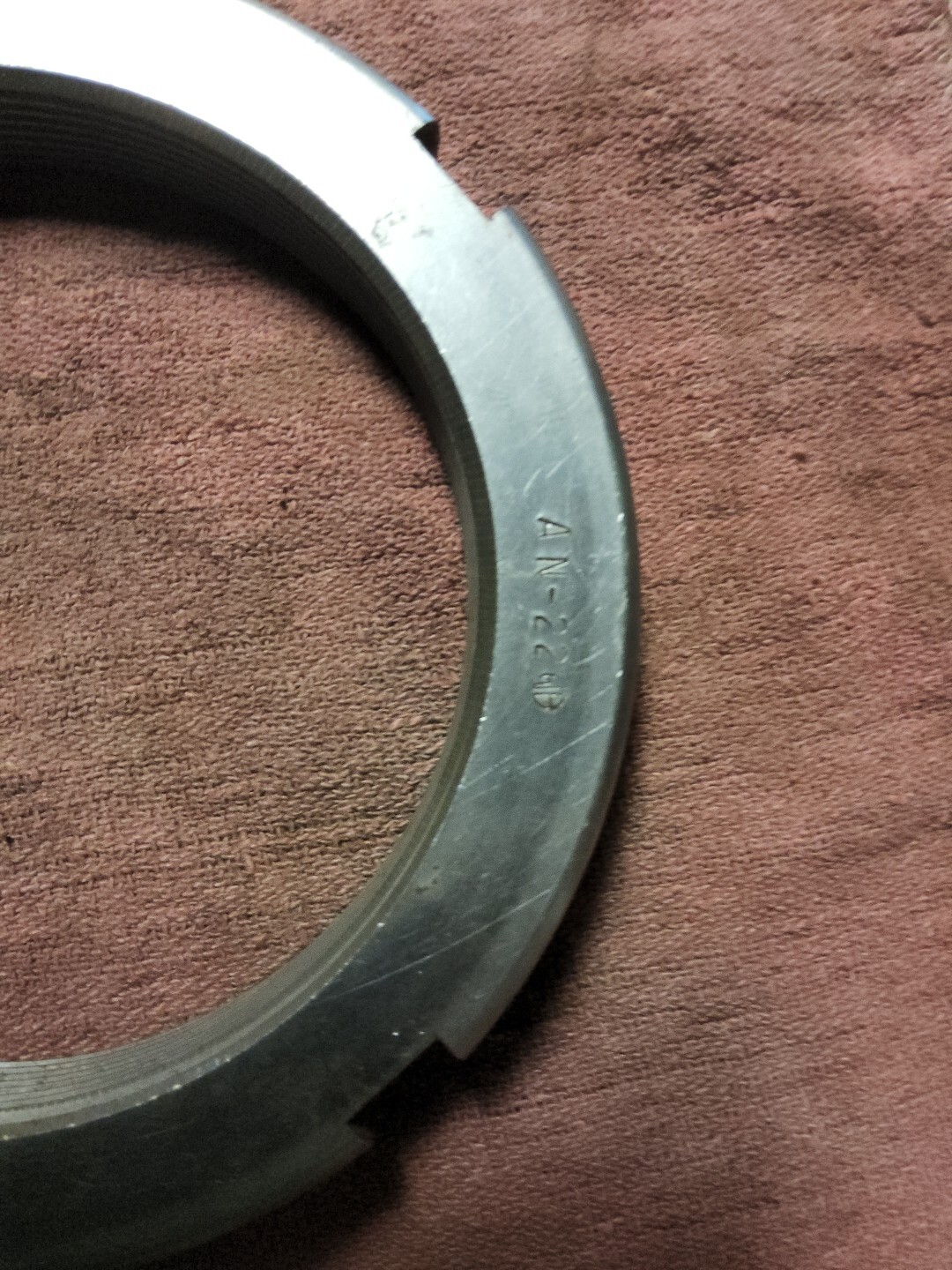SKF AN22 Bearing Lock Nut 4.325″-12 Thread Size 5-23/32 OD AN-22 NOOK INDUSTRIES