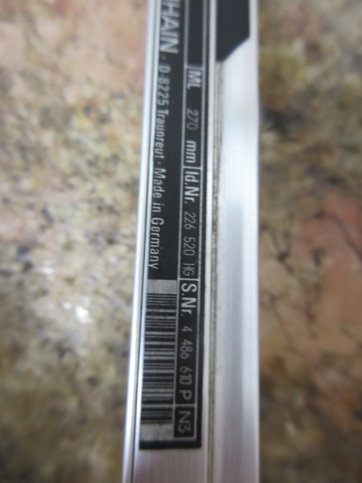 HEIDENHAIN LINEAR SCALE ENCODER LS403 ML 270 MM ID.NR.225 520 HG EACH 1