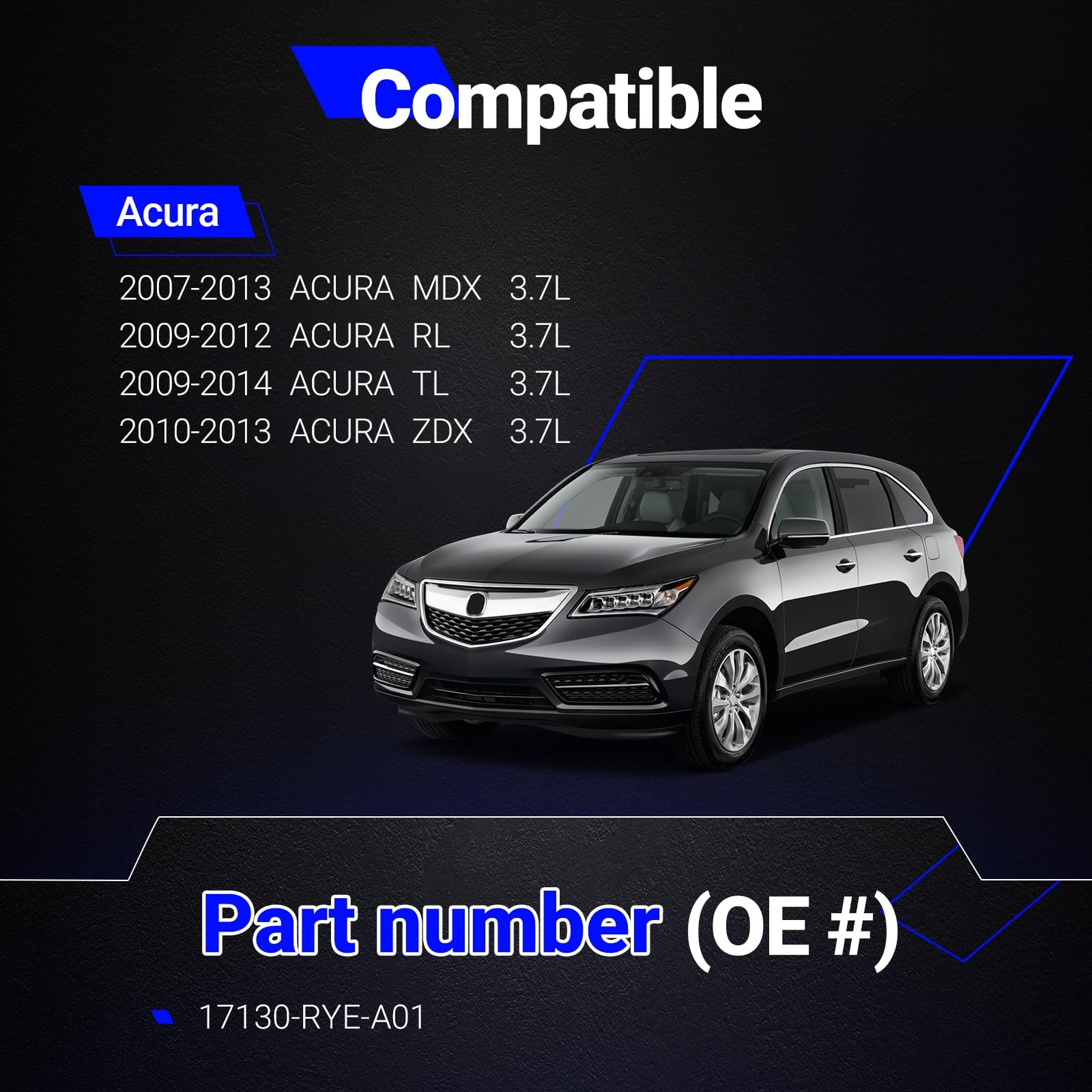 PCV Valve Assembly for Acura MDX RL TL ZDX 3.7L Replacement Part