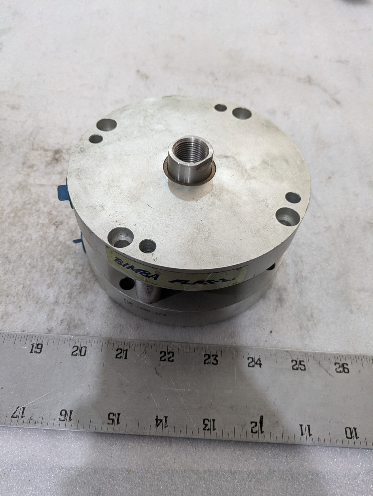 Bimba FOR-1250.375 Flat-1 Air Cylinder Reverse Acting 4in Bore 3/8in Stroke