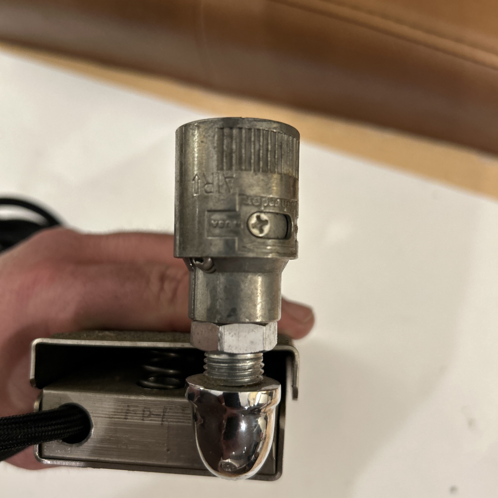 Vintage Schrader Pneumatic Foot Pedal With Hose