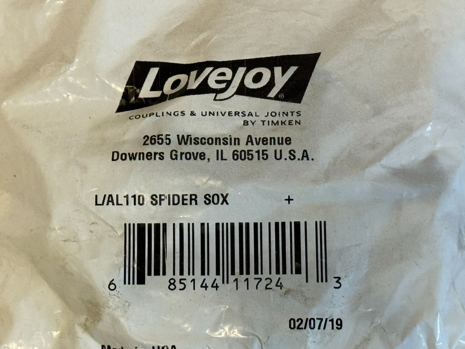 SEALED Lovejoy L/AL110 Spider Sox