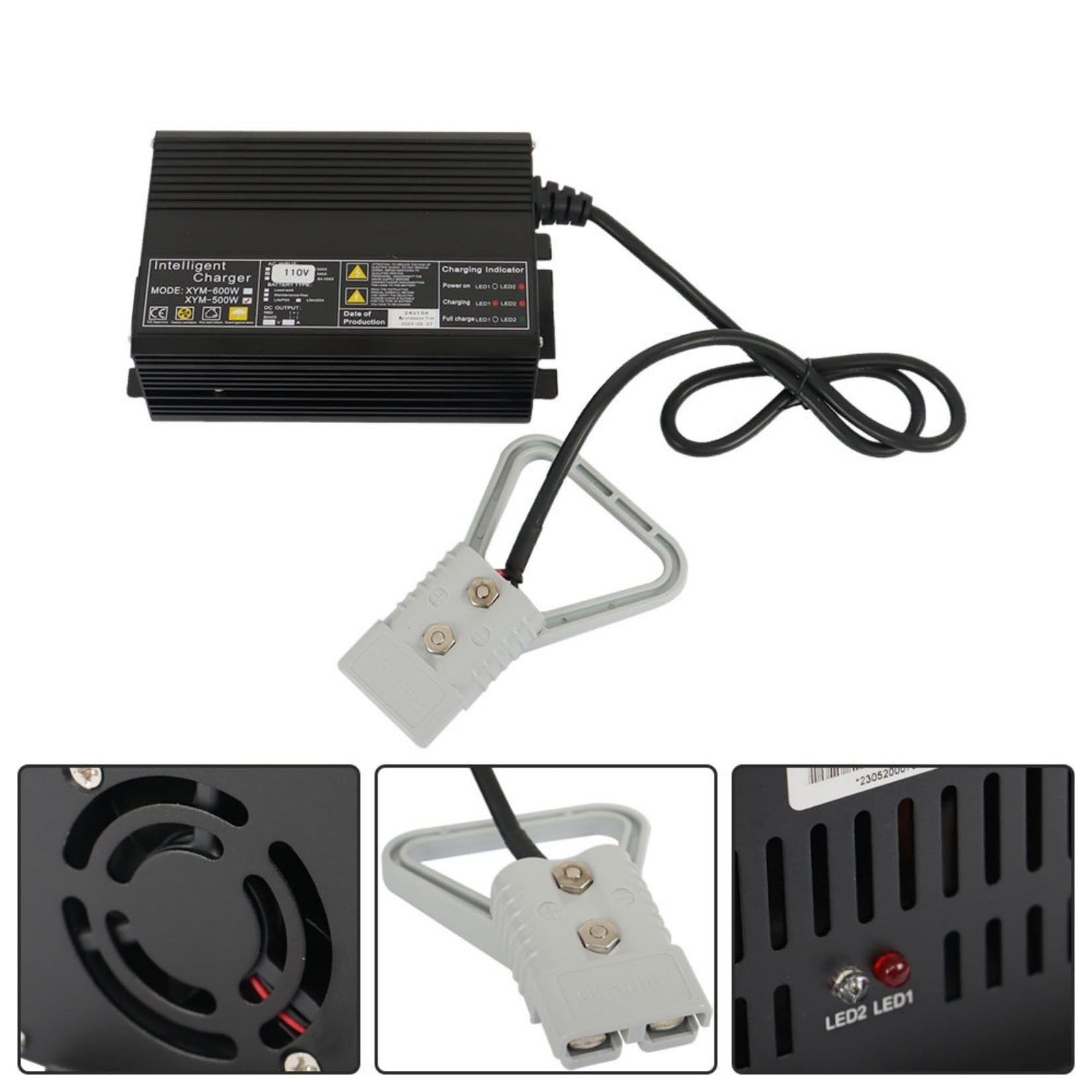findmall 24V 15A Floor Scrubber, Pallet Jack Battery Charger 175A Rating SB17…