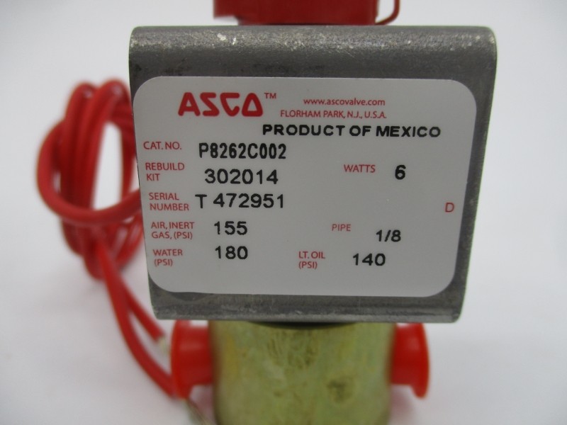 ASCO P8262C002 110/120V 180PSI 1/8″ NSMP