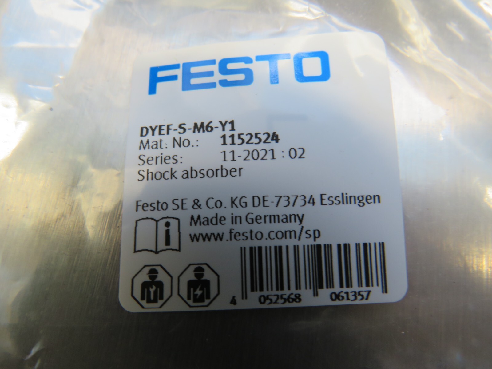Festo DYEF-S-M6-Y1 Shock Absorber 1152524 (USA SELLER)