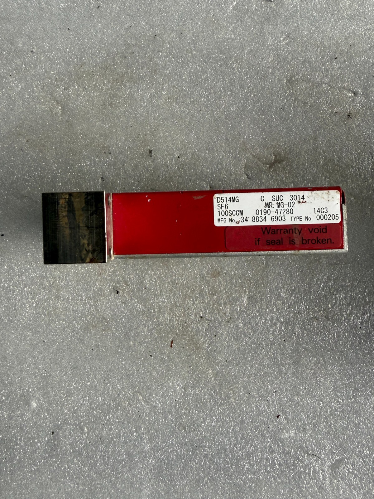 HORIBA STEC D514MG MASS FLOW CONTROLLER, SF6,100SCCM