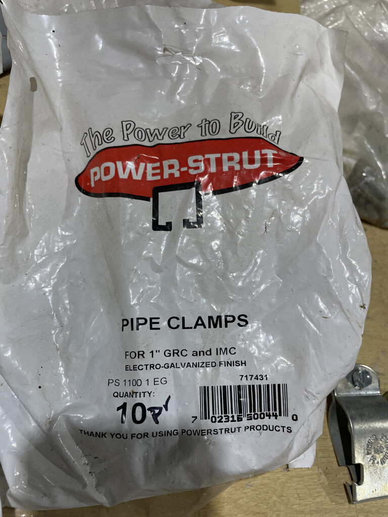 BAG OF 10 POWER STRUT PIPE CLAMPS 1″ GRC & IMC B66