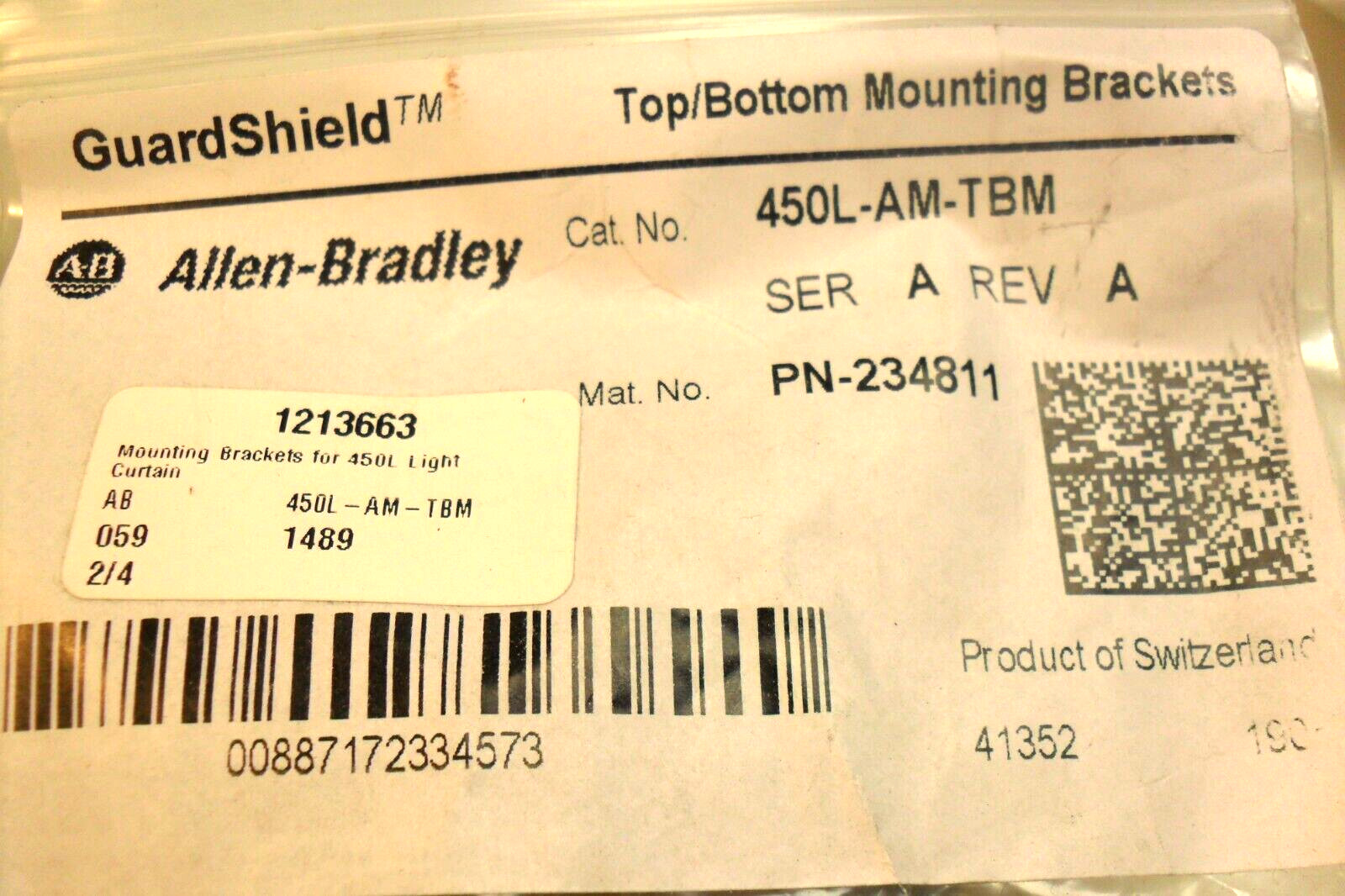 QTY 2 – Allen-Bradley 450L-AM-TBM – Mounting brackets, Safety Light Curtain