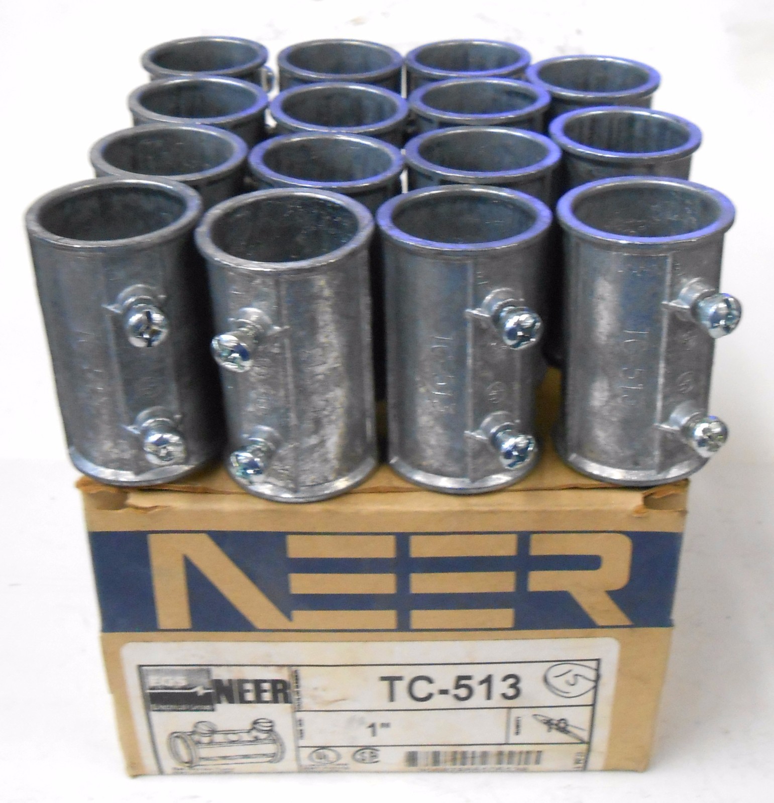NEER TC-513 EMT SET SCREW COUPLING, 1″, BOX OF 15