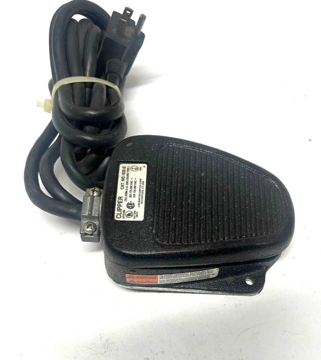 Linemaster Clipper 632-S Foot Pedal Switch 20A 125-250VAC Industrial Foot Switch