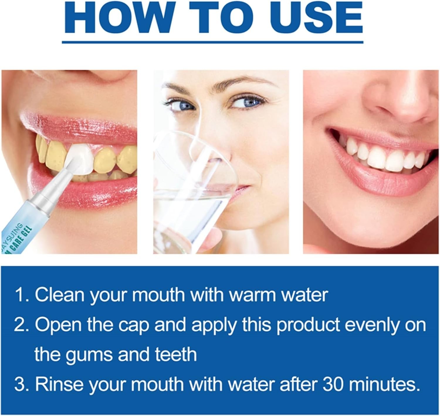 Mullend Gum Repair Gel, Qylen 1 Fl Oz (Pack of 1), Reduce Yellowing Oral Care