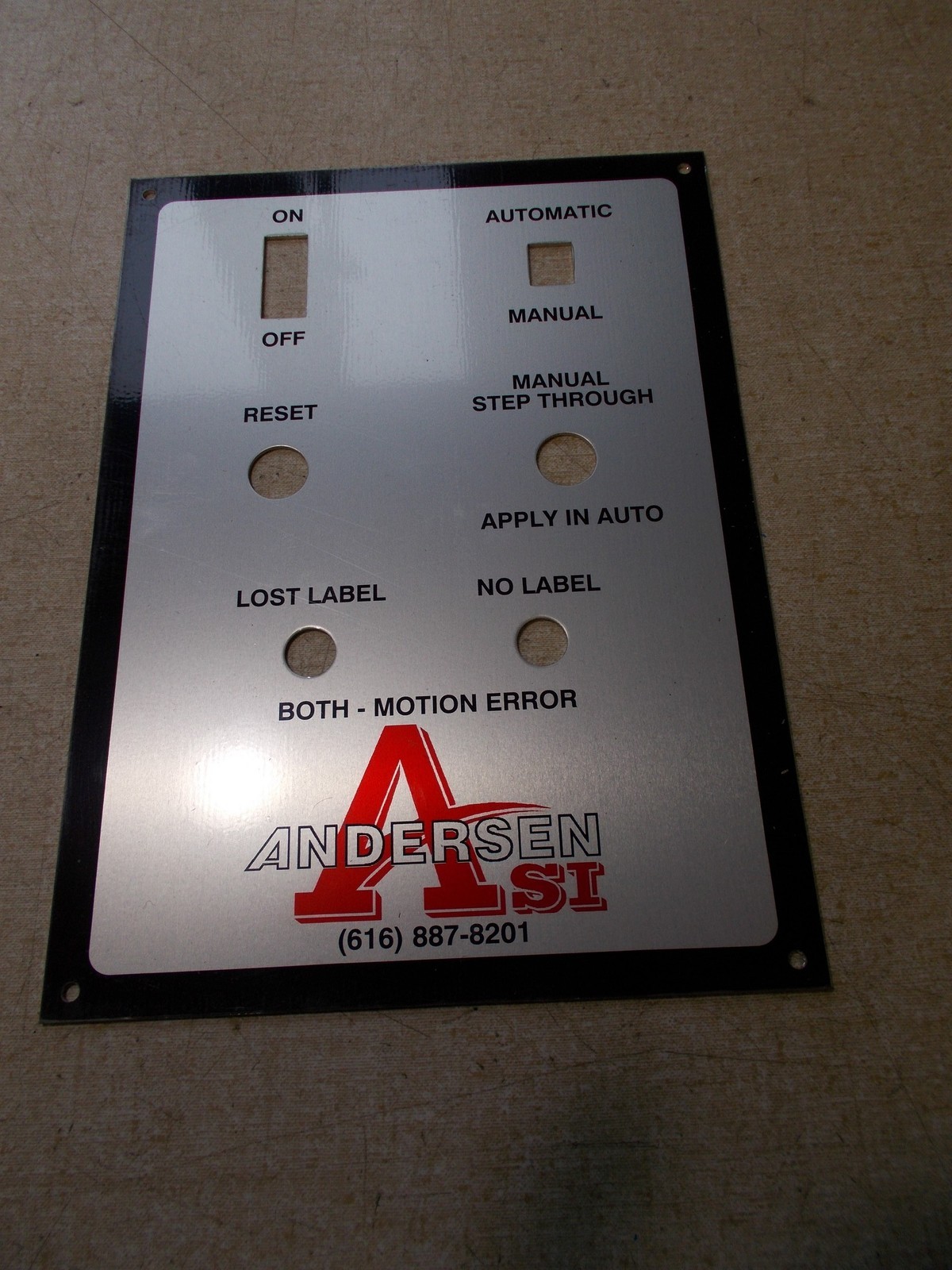 NEW Andersen ASI Control Panel Cover Bezel *FREE SHIPPING*