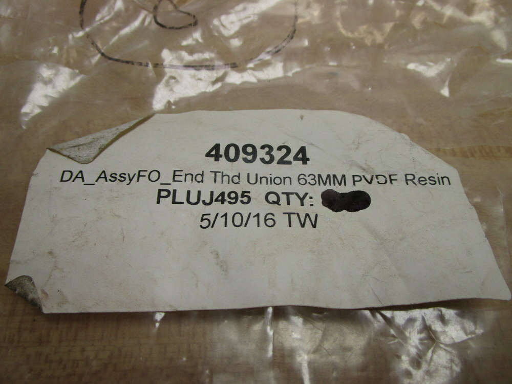 Part PLUJ495 PVDF Union 409324