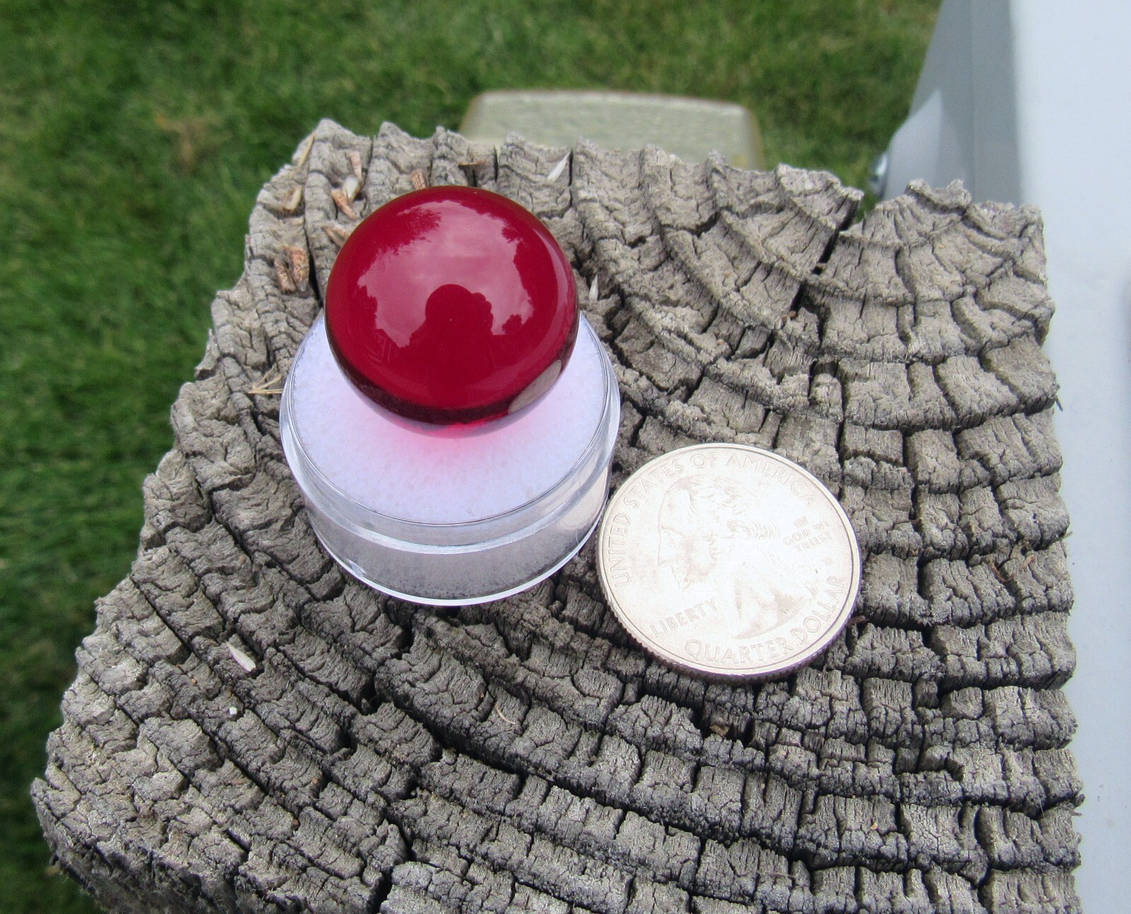 Ruby Ball 20mm Sphere, Corundum, Anxiety Relief, Everyday Carry, Gift