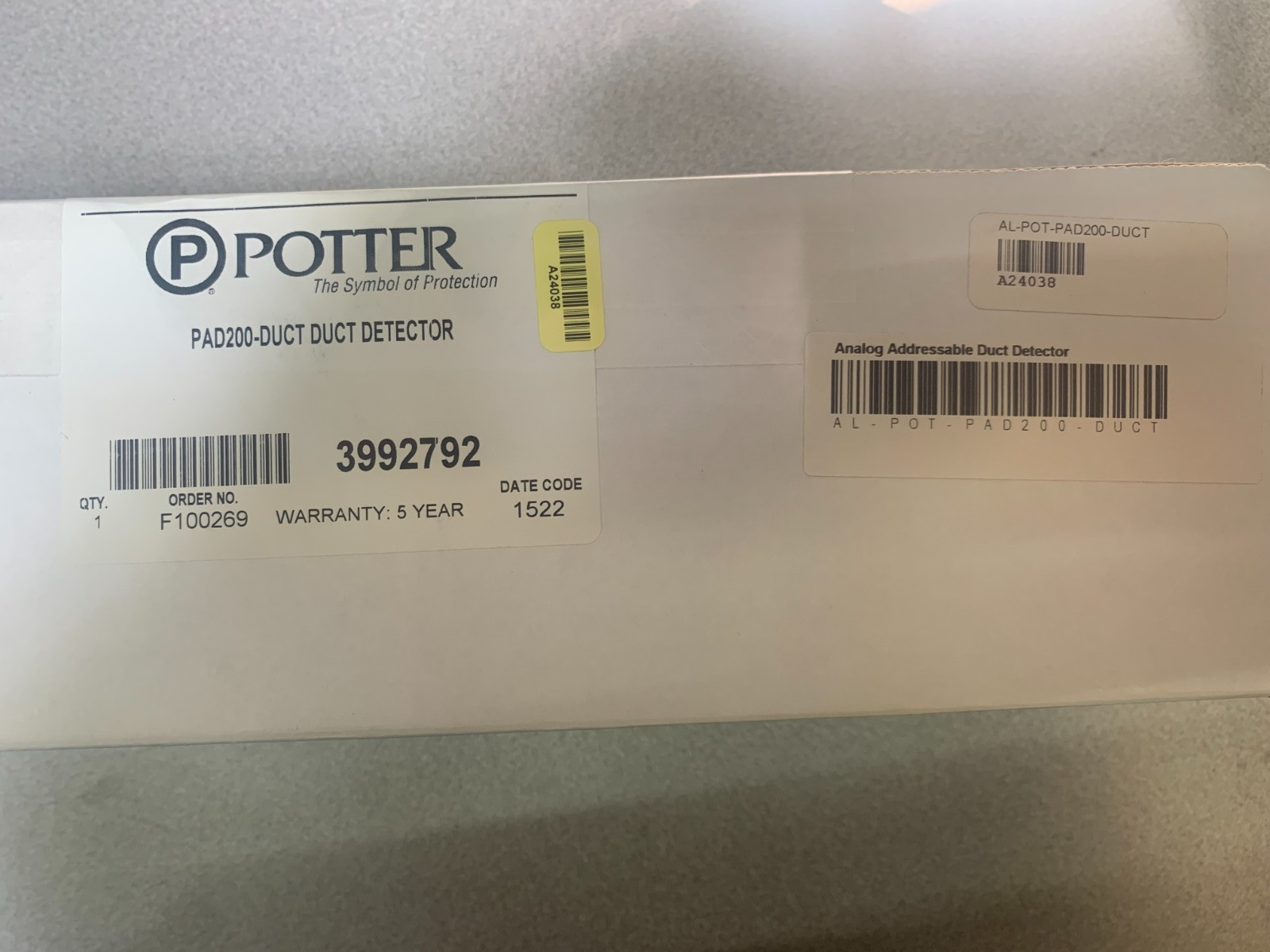 Potter PAD200-DUCT Duct Detector