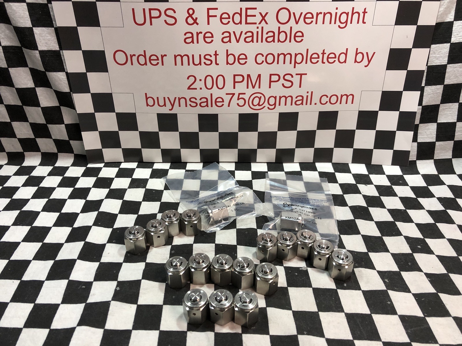 Lot Of 18, Swagelok CAP VCR 1/4″ VR, SS-4-VCR-CP-SC11, SHIPSAMEDAY#128E3