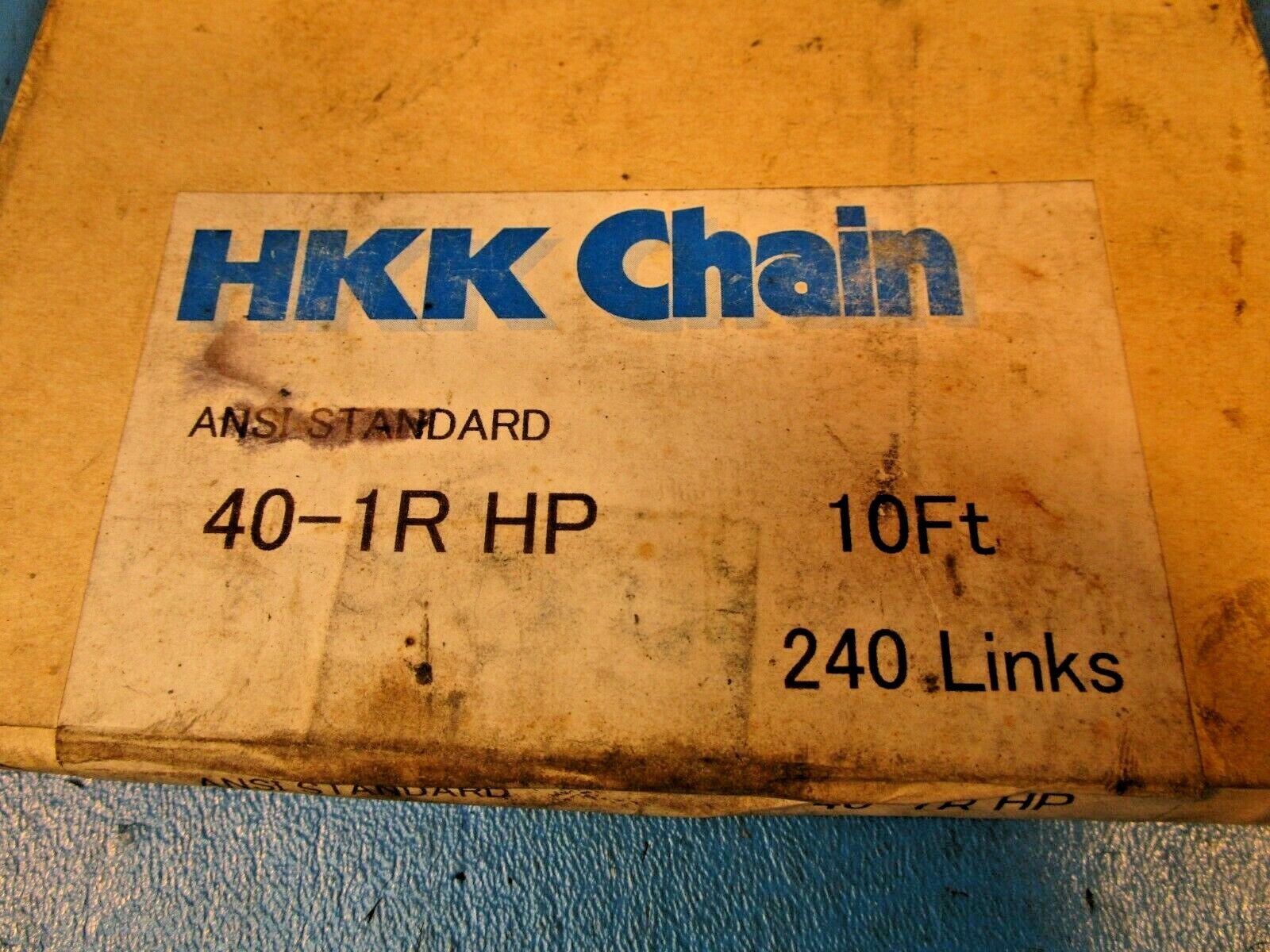 HKK, 40-1R HP, #40 Roller Chain, 10′, 240 Links, Japan (Morse, Rex, Tsubaki)