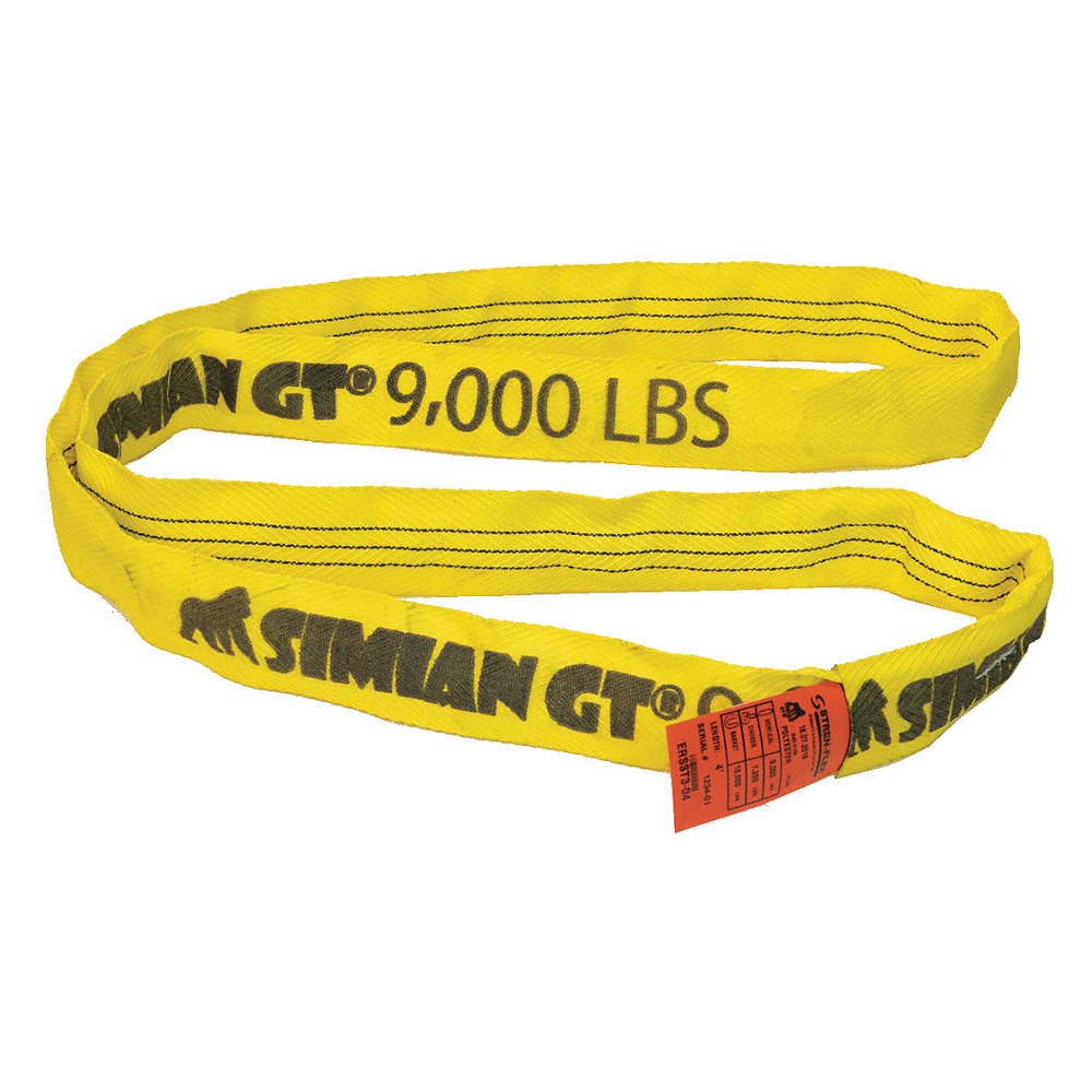 STREN-FLEX SIMIAN GT SFERSST3-12 Round Sling,Endless,12 ft L,18000 lb Cap 48GA66