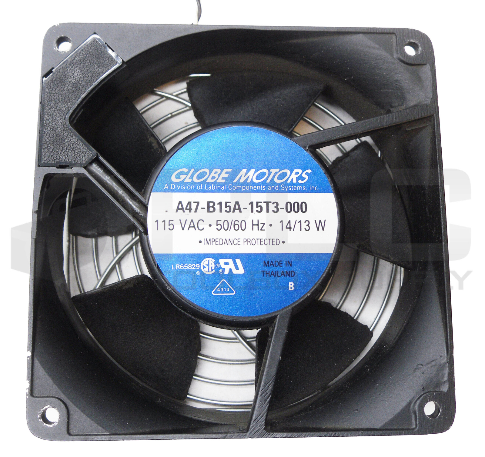 GLOBE MOTORS A47-B15A-15T3-000 COOLING FAN 115VAC 50/60HZ 14/13W