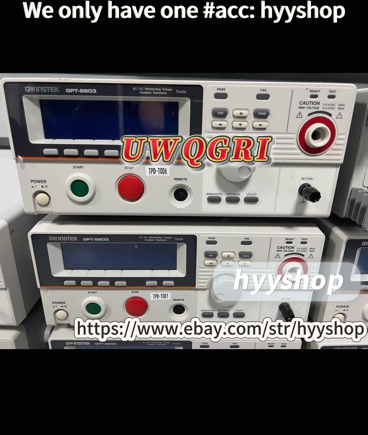 1 PCS Used GW Instek GPT-9803