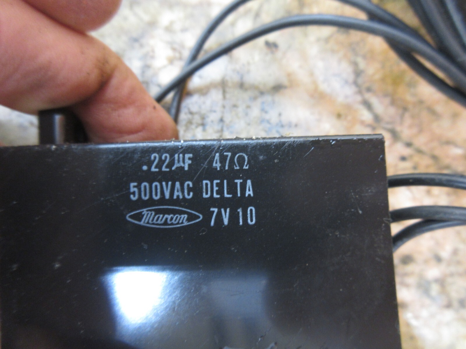 MARCON CONTACTOR .22UF 500VAC DELTA 7U18 7V10 SURGE SUPPRESSOR LOT OF 4 PIECES