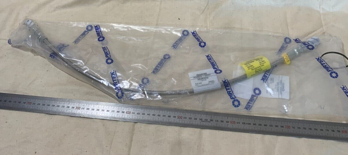 Pirtek 750mm Stainless Steel Braided Hose Assembly STH04 1/4in 206 BAR