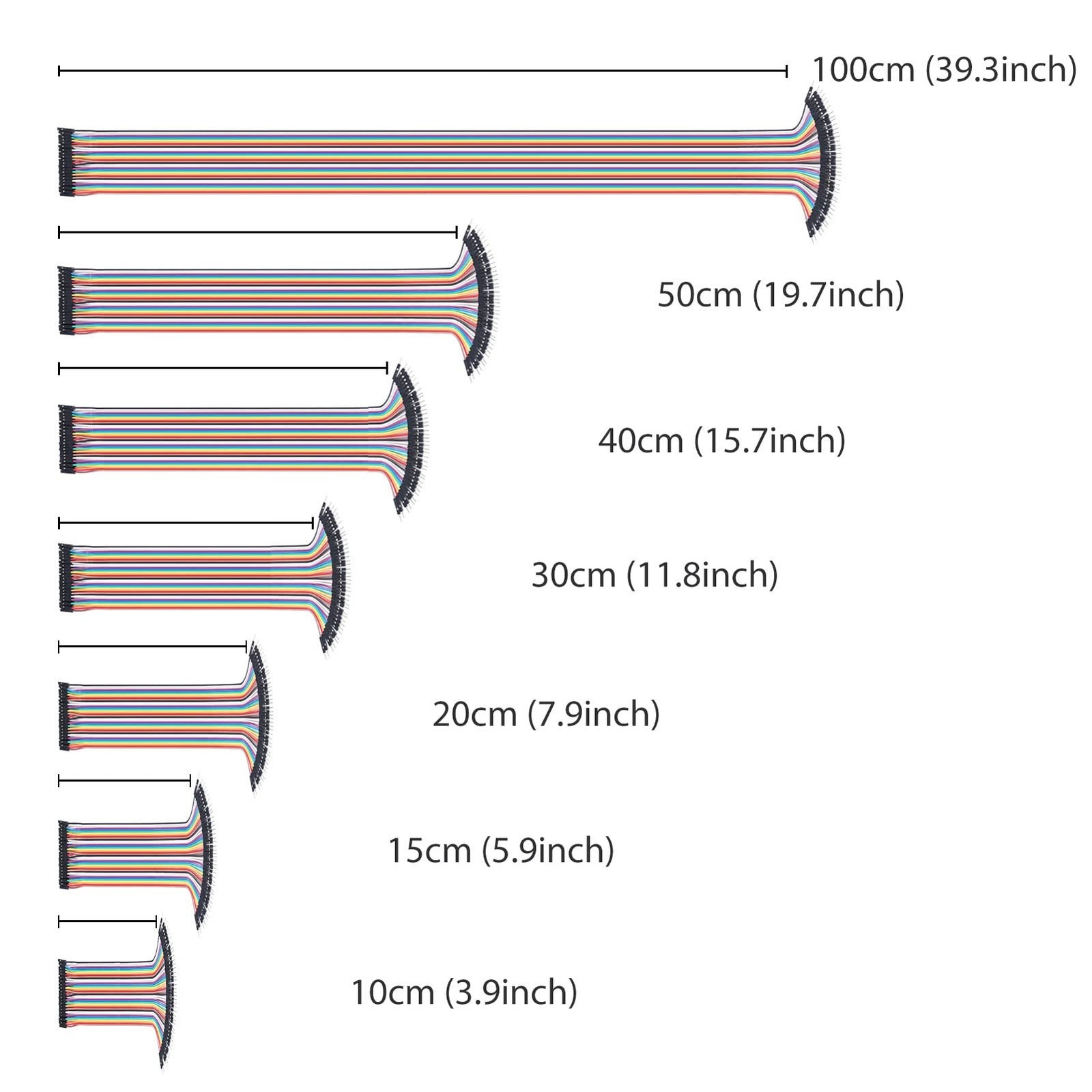 120pcs Dupont Wire 10cm 15cm 20cm 30cm 40cm 50cm 100cm Optional Breadboard Ju…