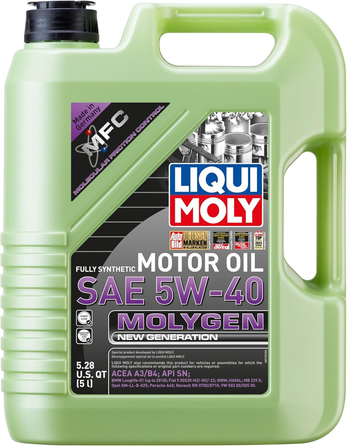 LIQUI MOLY Molygen New Generation 5W40 5L Fully Synthetic Engine Oil