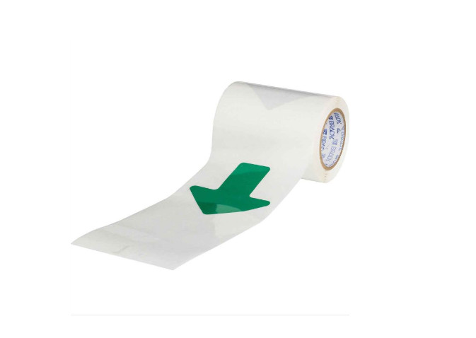 BRADY ToughStripe Pre-Spaced Arrows, GREEN, 5 in H x 2 in W x 100 ft L, FREE SHP