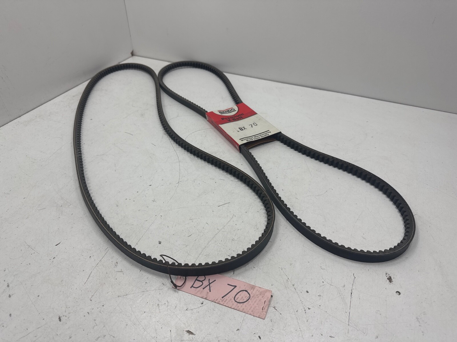 Qty.2 Bando BX70 , BX-70 , BX 70 Cogged Classical V-Belt 5/8″ X 73″