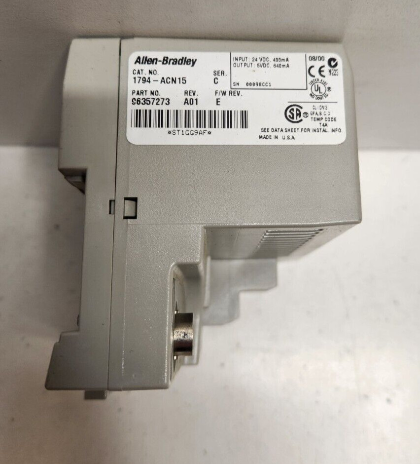 GUARANTEED! ALLEN-BRADLEY SER.C FLEX I/O TO CONTROLNET ADAPTER 1794-ACN15