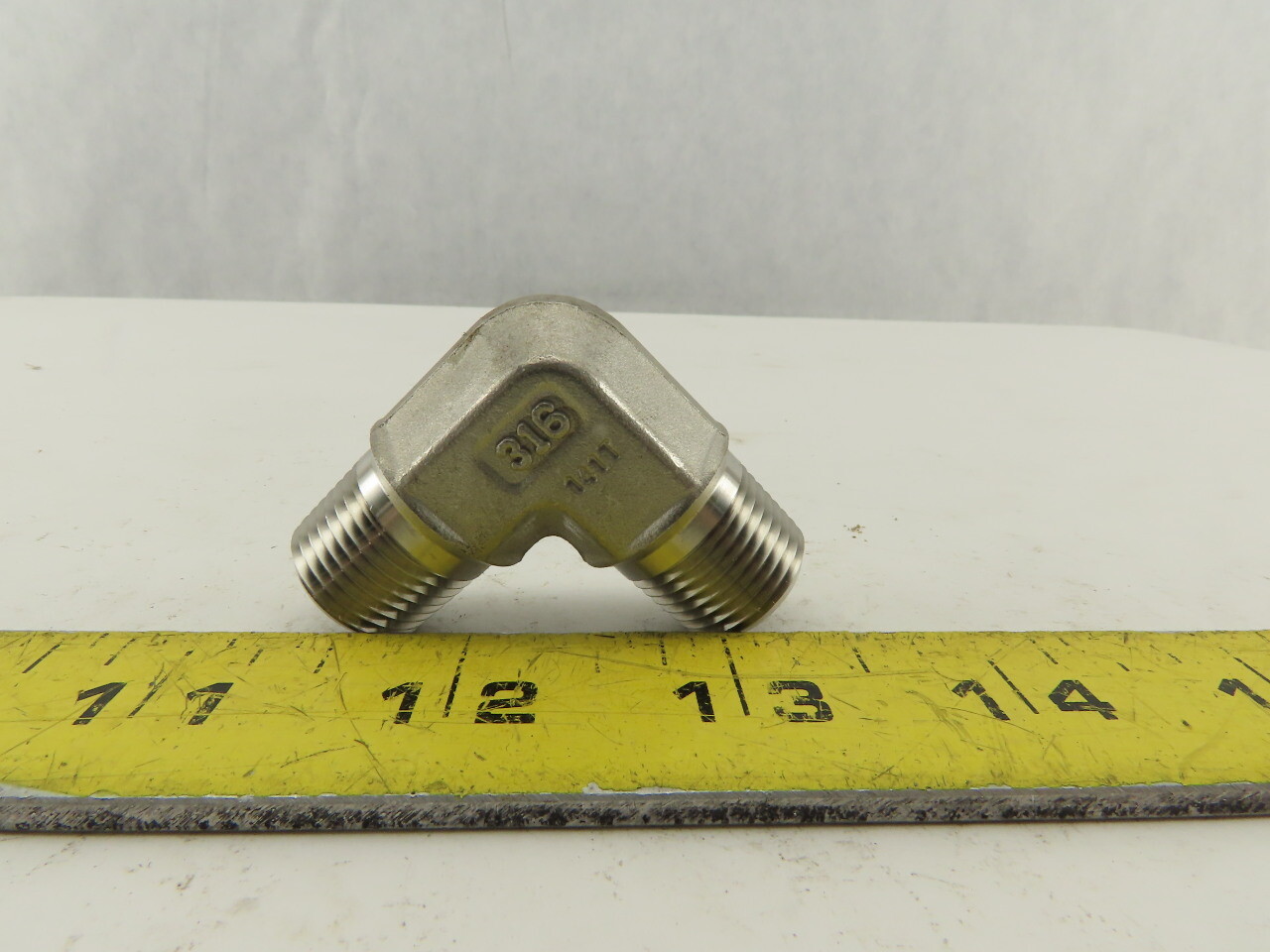 Parker 3/8″ Male NPT X 3/8″ Male NPT 90° Elbow Fitting 316 Stainless Lot of 3